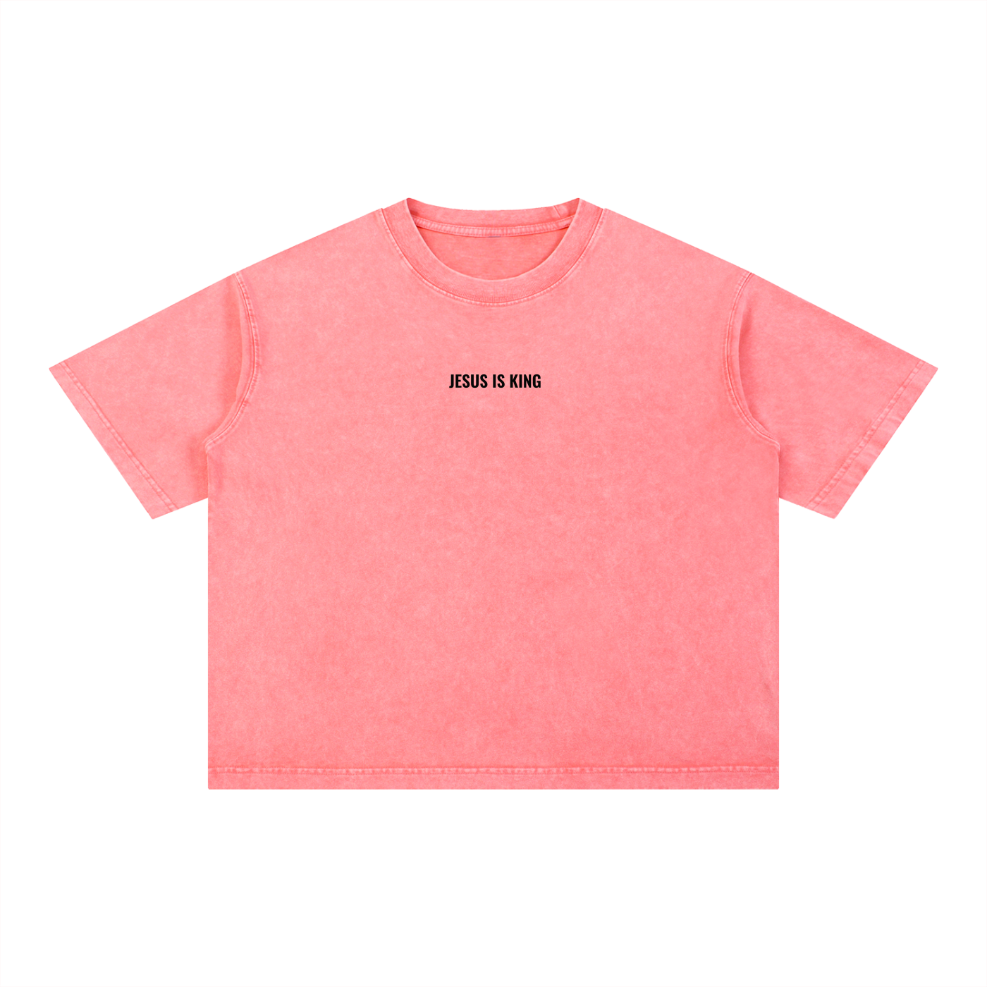 Mineral Washed Tee- BYST X JESUS IS KING