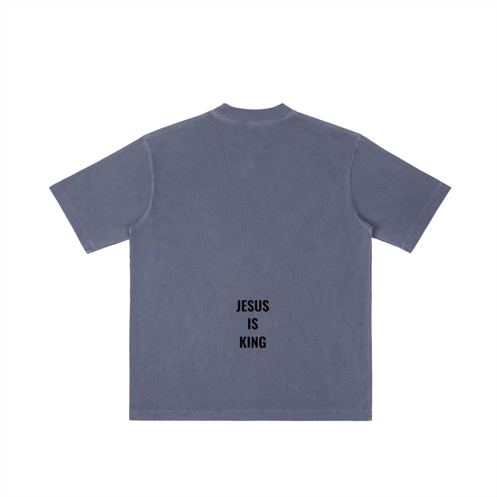 Vintage Washed Drop Shoulder Tee- BYST X JESUS IS KING