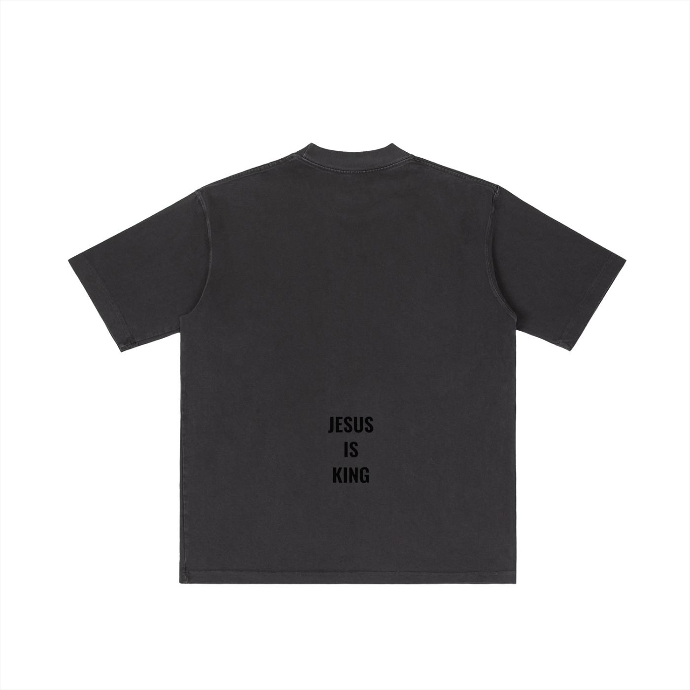 Vintage Washed Drop Shoulder Tee- BYST X JESUS IS KING