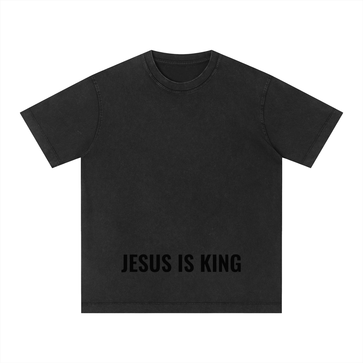 Vintage Washed Boxy Tee- BYST X JESUS IS KING