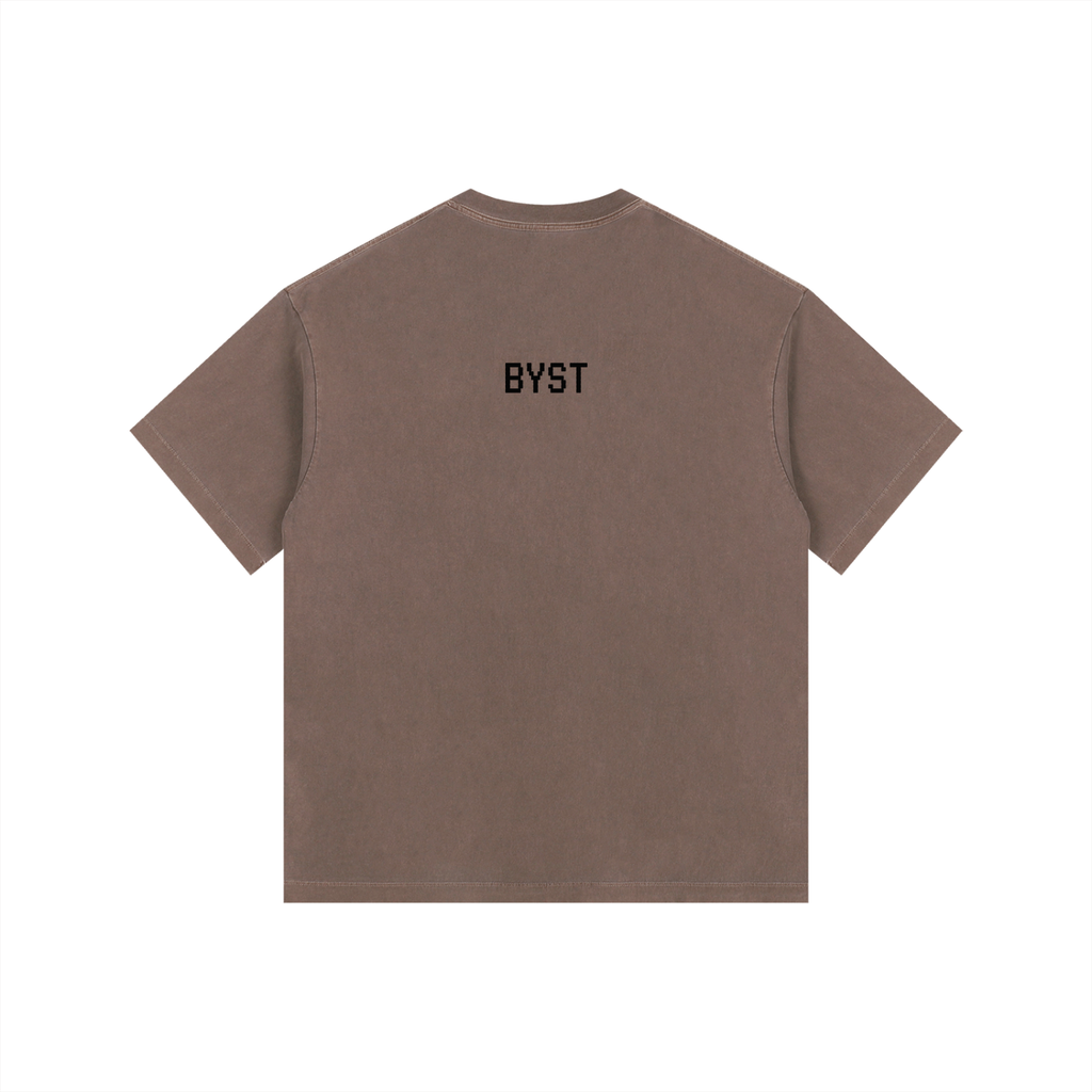 Vintage Washed Oversized Tee- BYST X JESUS IS KING