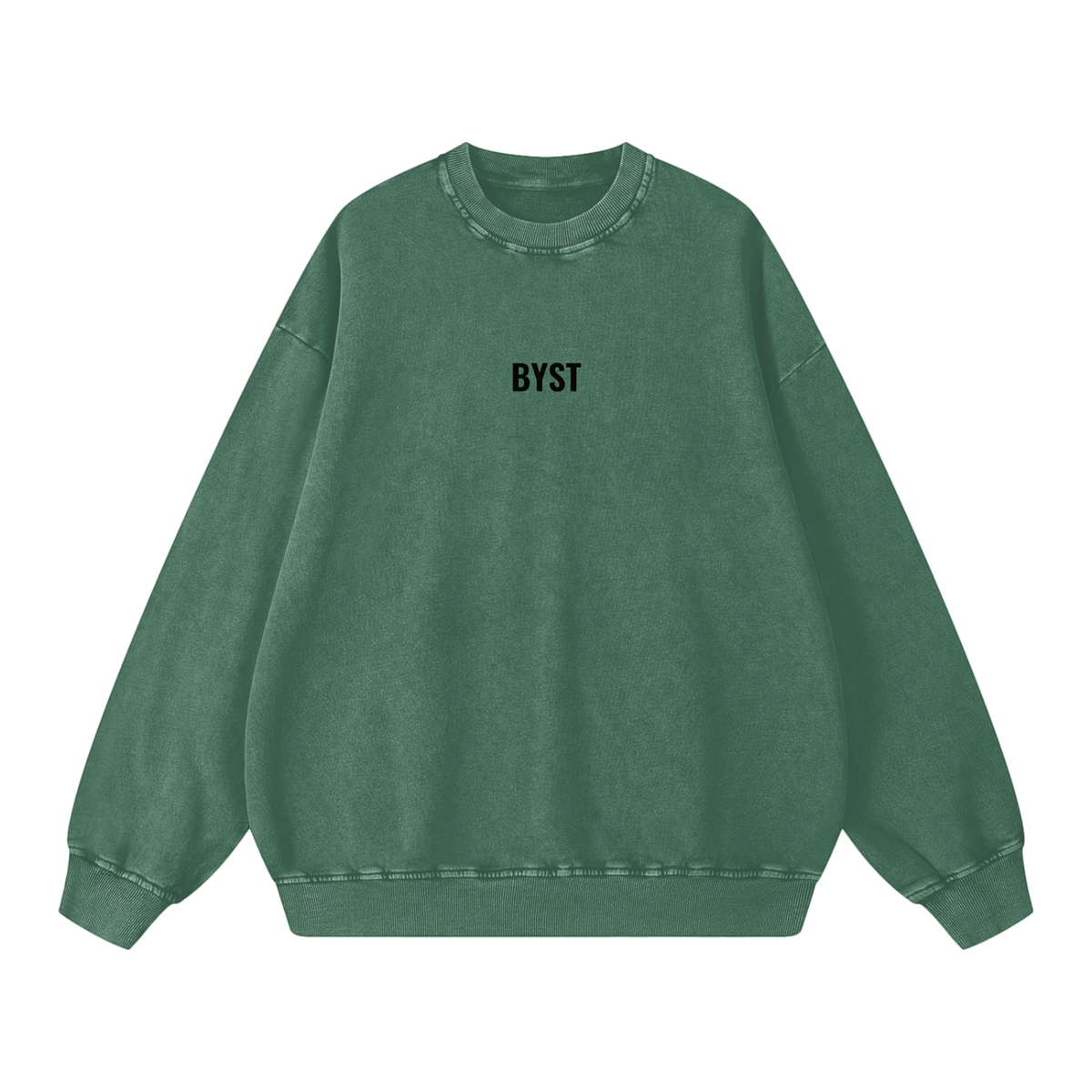 Snow Washed Oversized Sweatshirt- BYST X JESUS IS KING