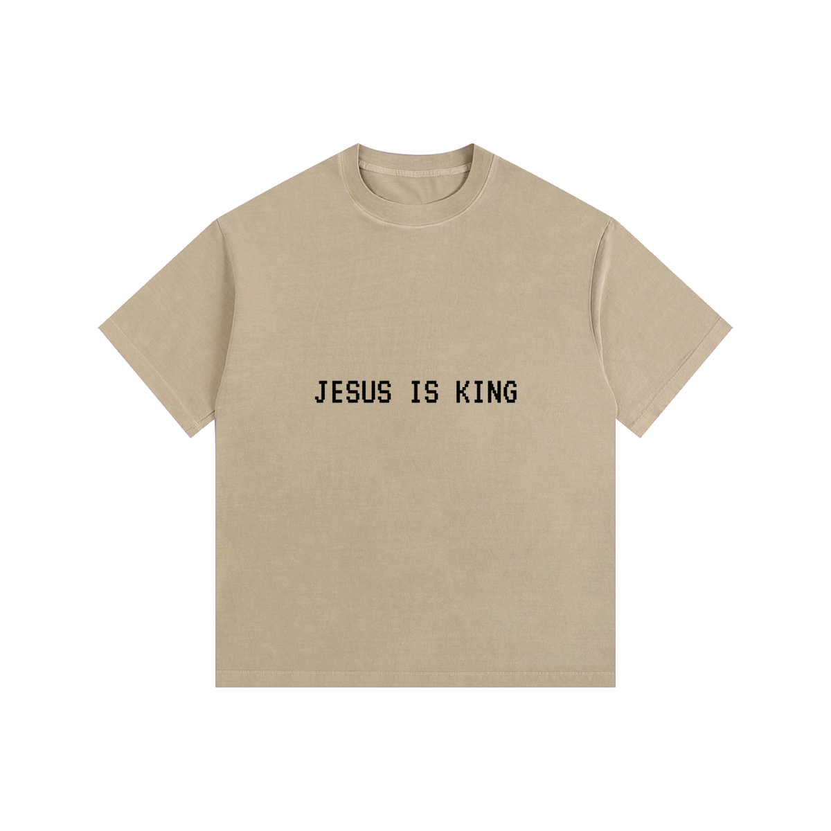 Vintage Washed Oversized Tee- BYST X JESUS IS KING