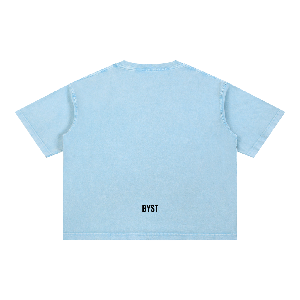 Mineral Washed Tee- BYST X JESUS IS KING