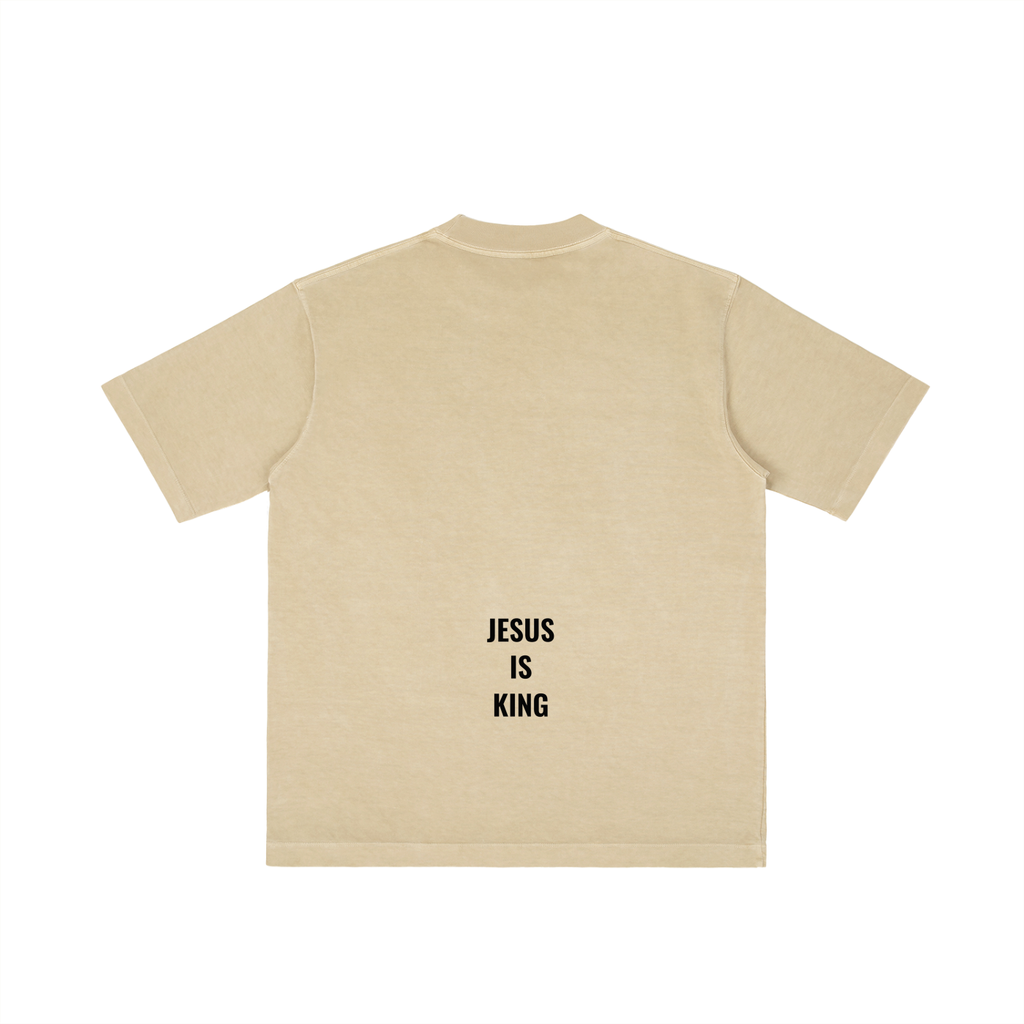 Vintage Washed Drop Shoulder Tee- BYST X JESUS IS KING