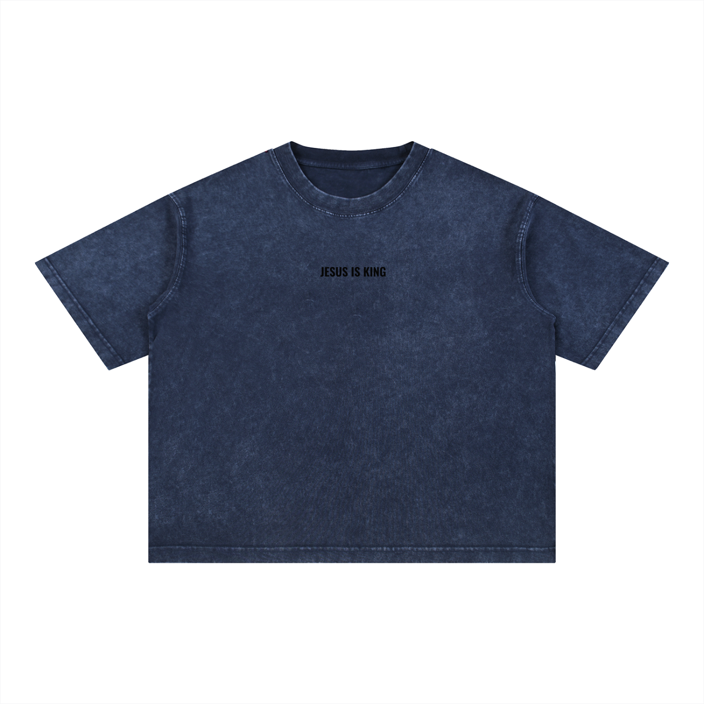 Mineral Washed Tee- BYST X JESUS IS KING