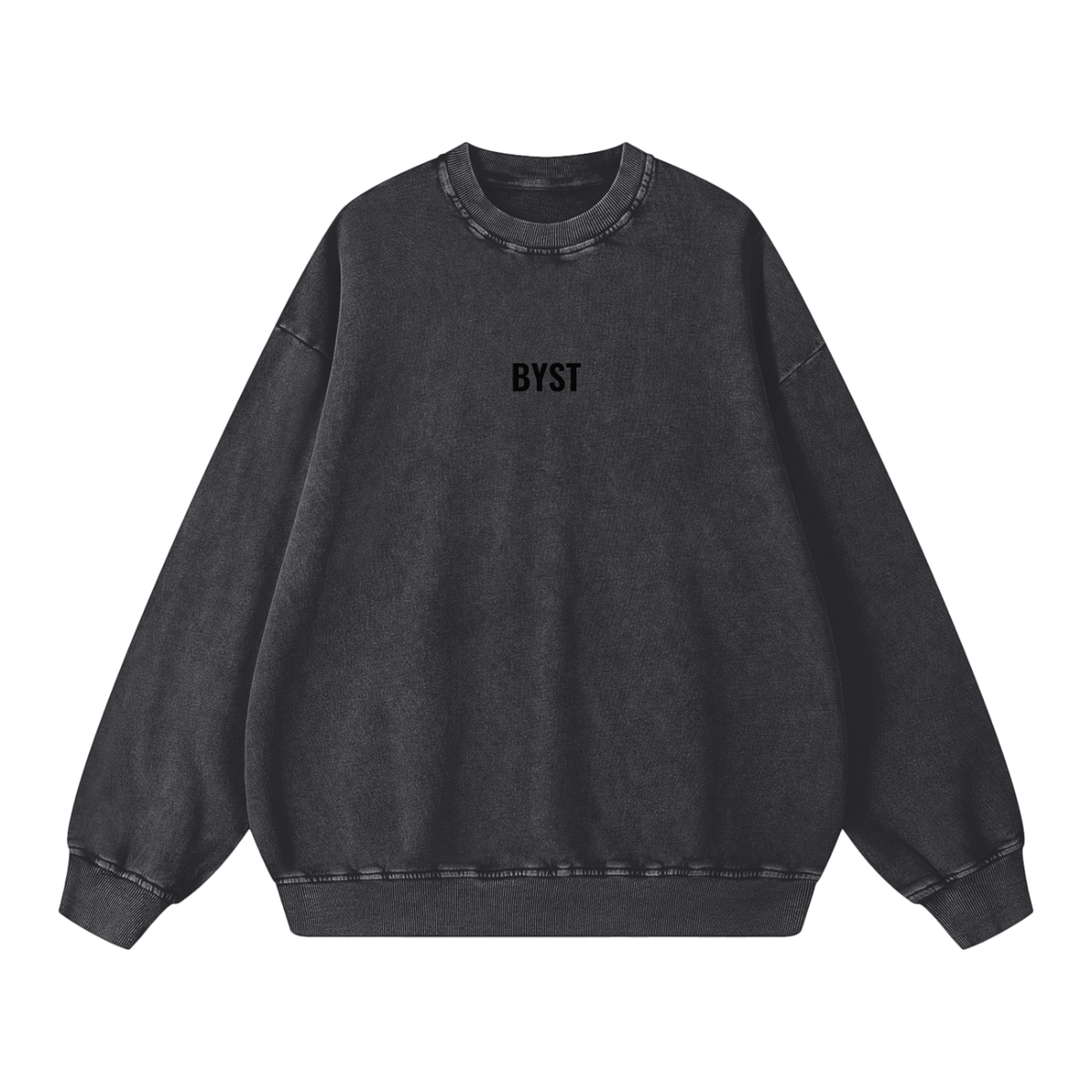 Snow Washed Oversized Sweatshirt- BYST X JESUS IS KING