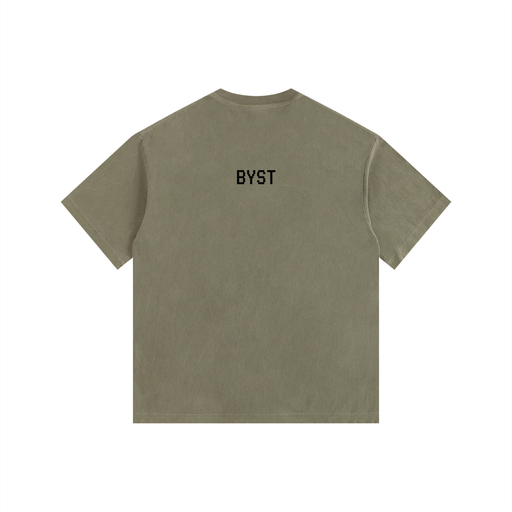 Vintage Washed Oversized Tee- BYST X JESUS IS KING