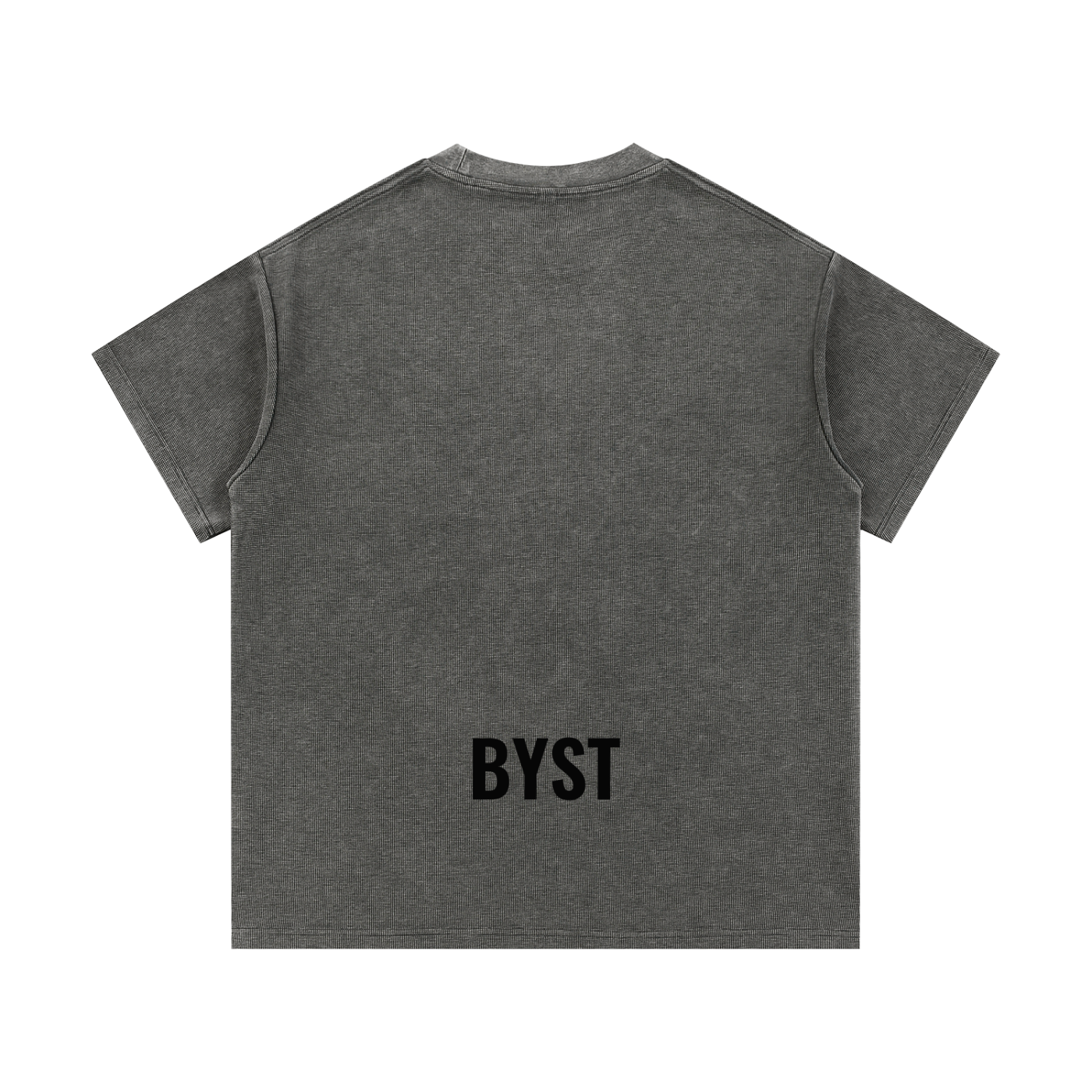 Mineral Washed Waffle Knit Tee- BYST X JESUS IS KING