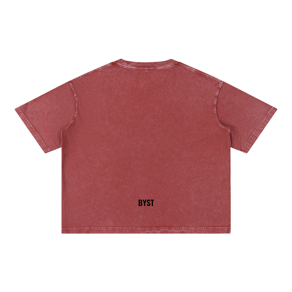 Mineral Washed Tee- BYST X JESUS IS KING