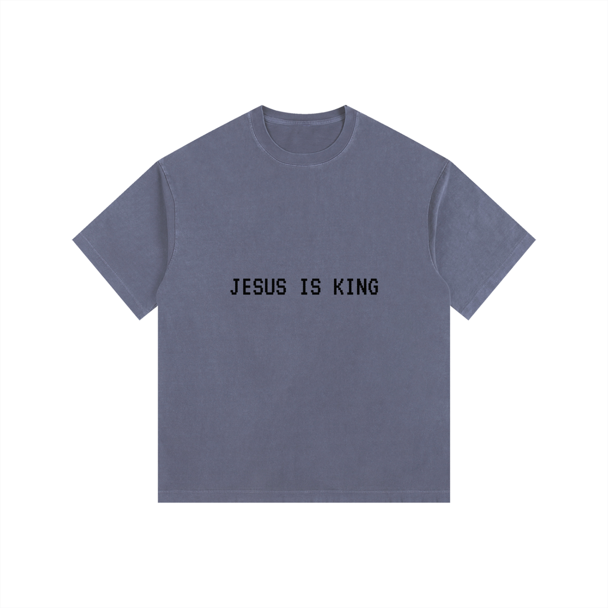 Vintage Washed Oversized Tee- BYST X JESUS IS KING