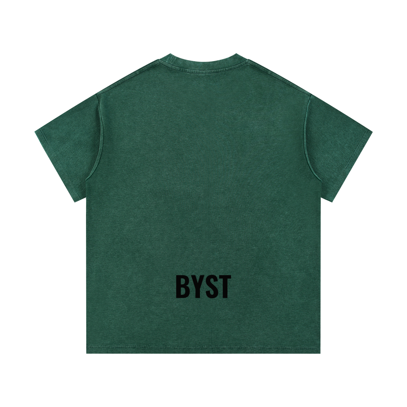 Mineral Washed Waffle Knit Tee- BYST X JESUS IS KING