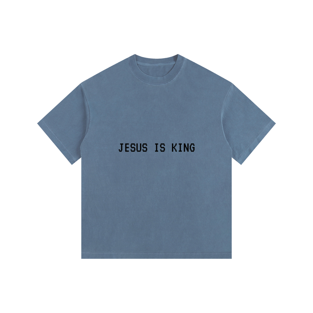 Vintage Washed Oversized Tee- BYST X JESUS IS KING