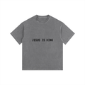 Vintage Washed Oversized Tee- BYST X JESUS IS KING