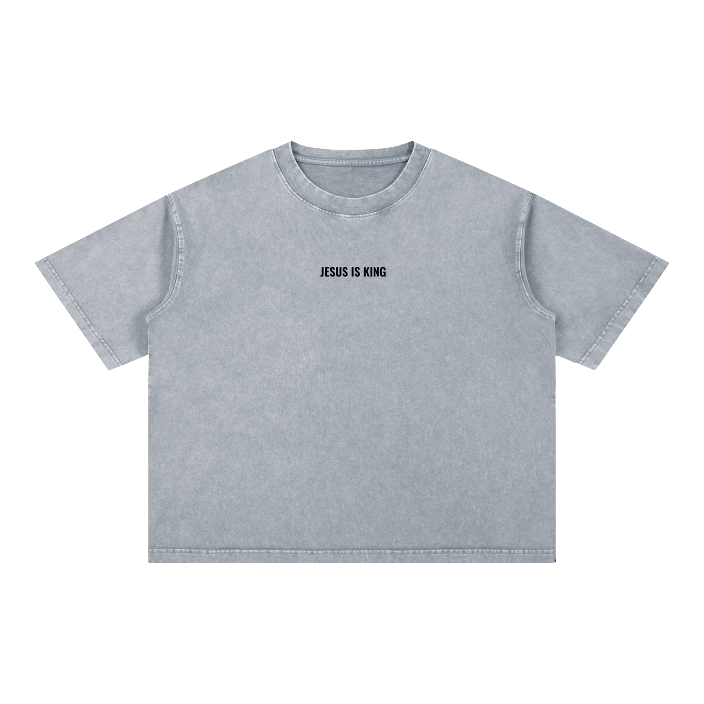 Mineral Washed Tee- BYST X JESUS IS KING
