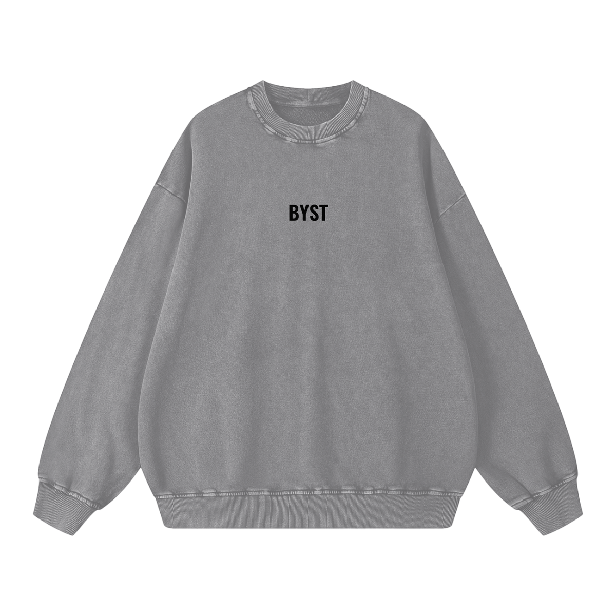 Snow Washed Oversized Sweatshirt- BYST X JESUS IS KING