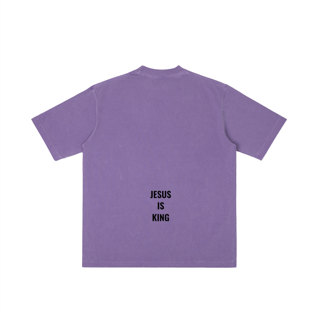 Vintage Washed Drop Shoulder Tee- BYST X JESUS IS KING