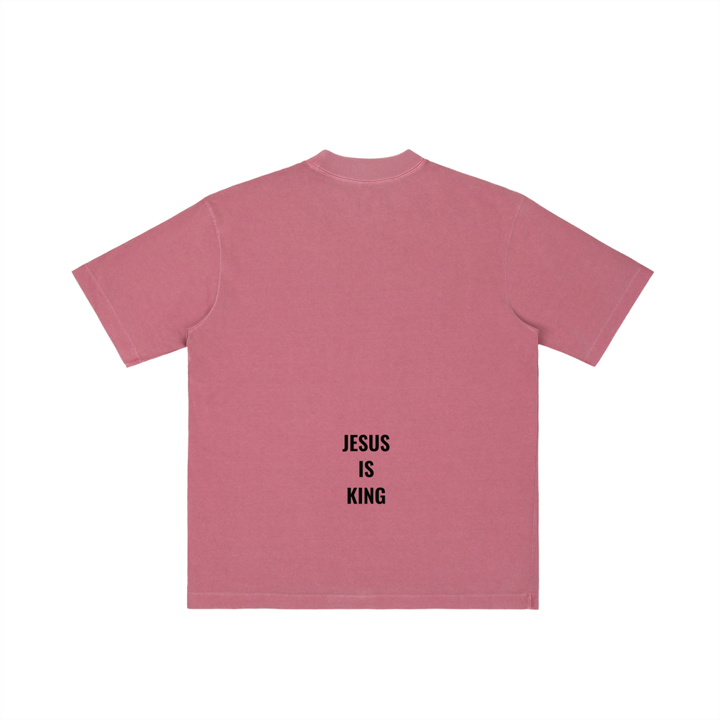 Vintage Washed Drop Shoulder Tee- BYST X JESUS IS KING