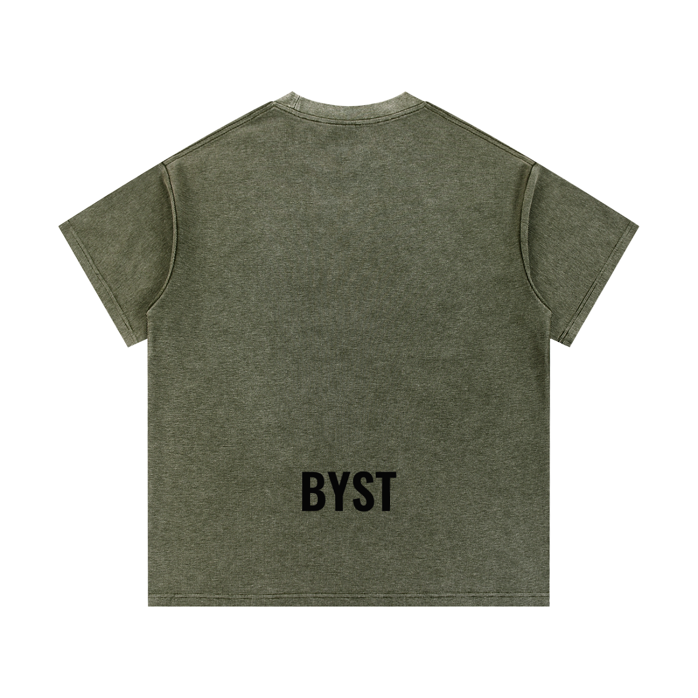 Mineral Washed Waffle Knit Tee- BYST X JESUS IS KING