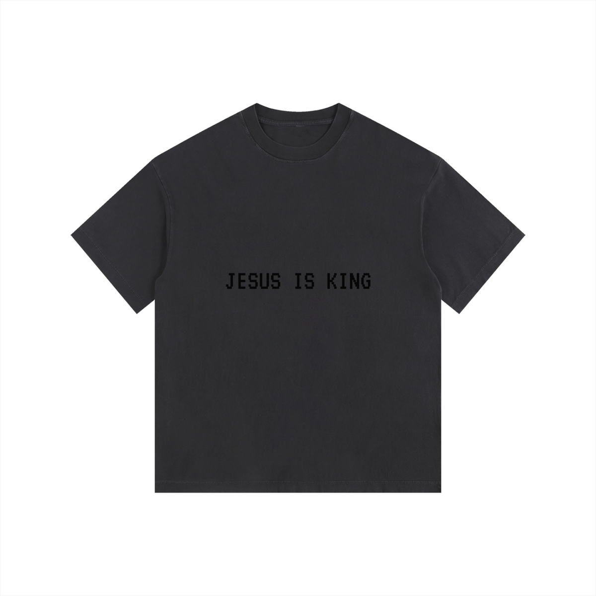 Vintage Washed Oversized Tee- BYST X JESUS IS KING