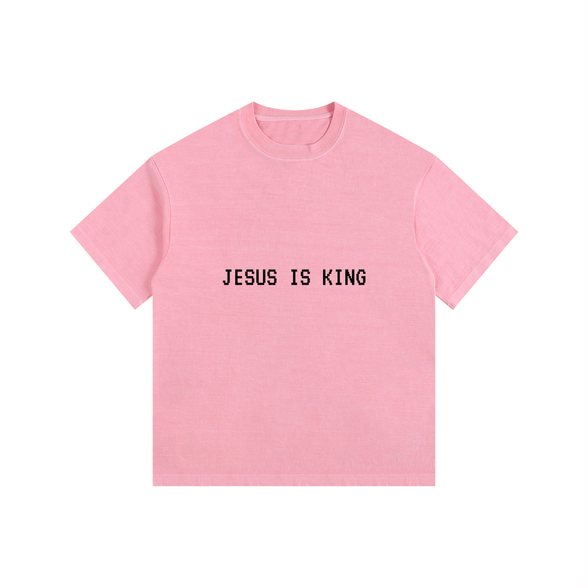 Vintage Washed Oversized Tee- BYST X JESUS IS KING