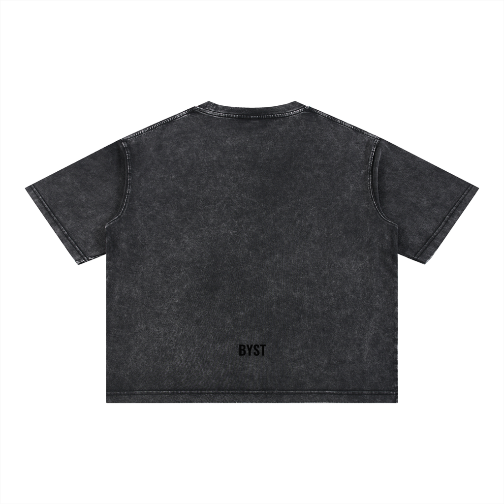 Mineral Washed Tee- BYST X JESUS IS KING
