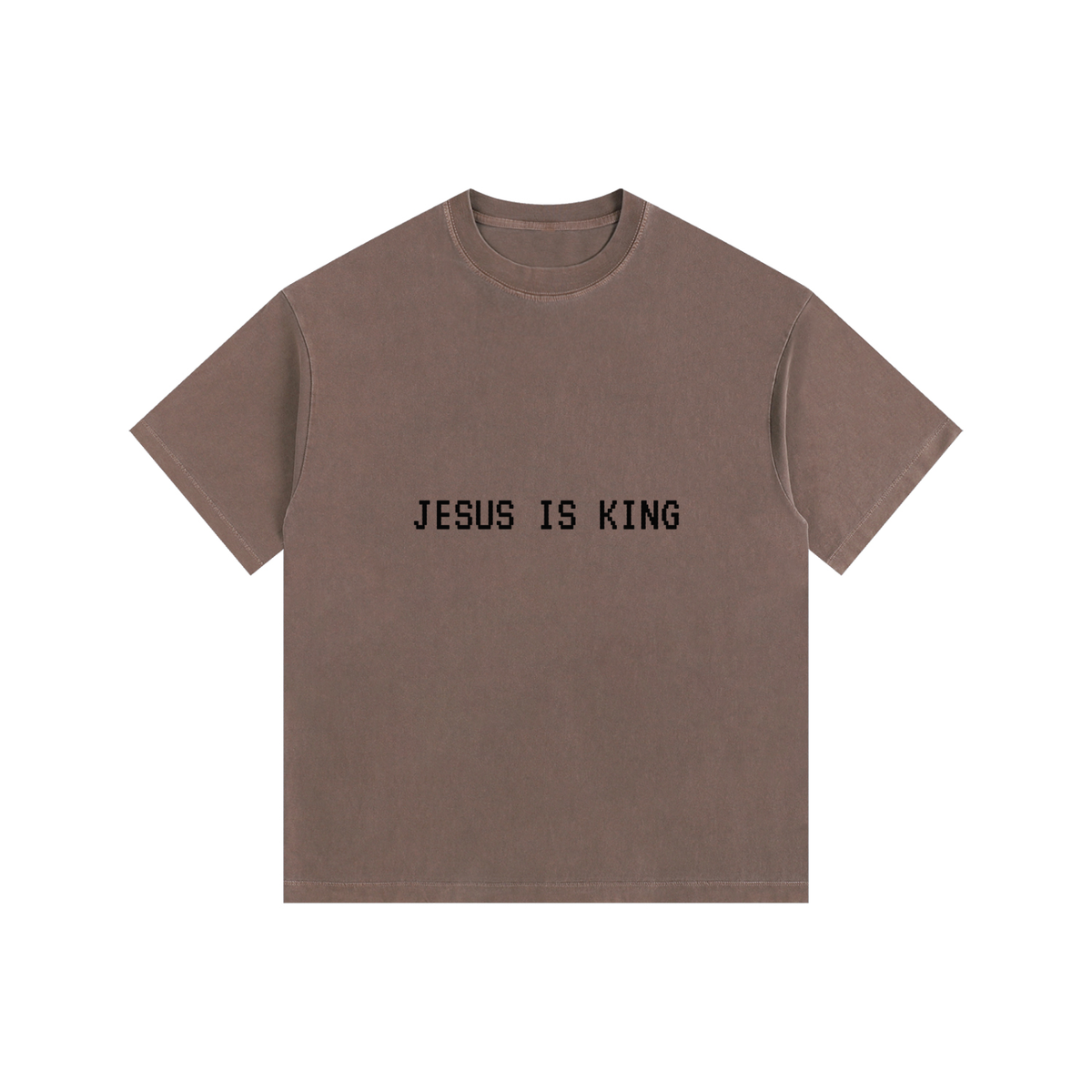 Vintage Washed Oversized Tee- BYST X JESUS IS KING