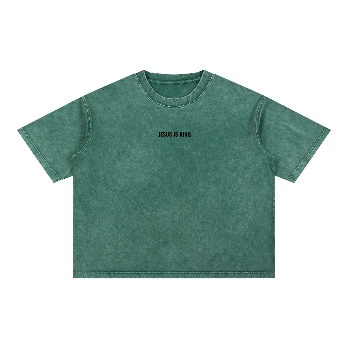 Mineral Washed Tee- BYST X JESUS IS KING