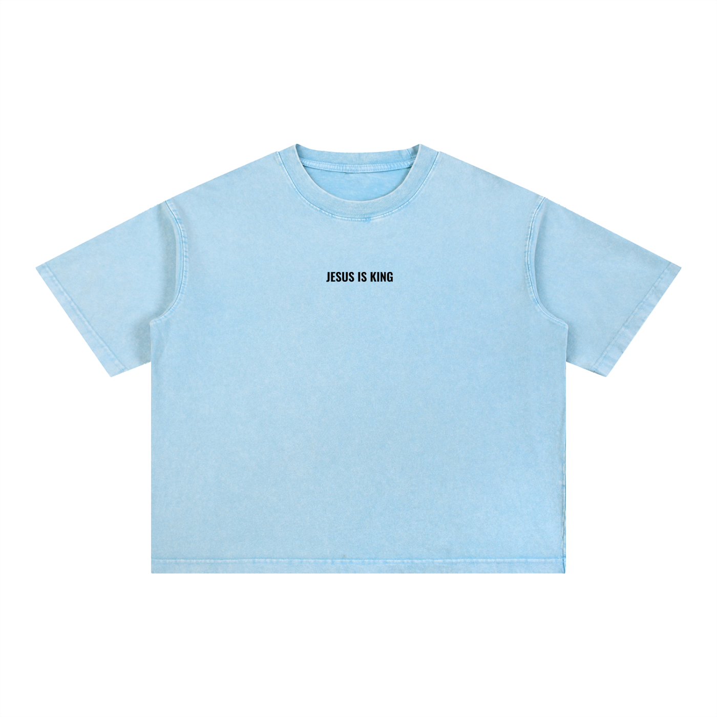 Mineral Washed Tee- BYST X JESUS IS KING