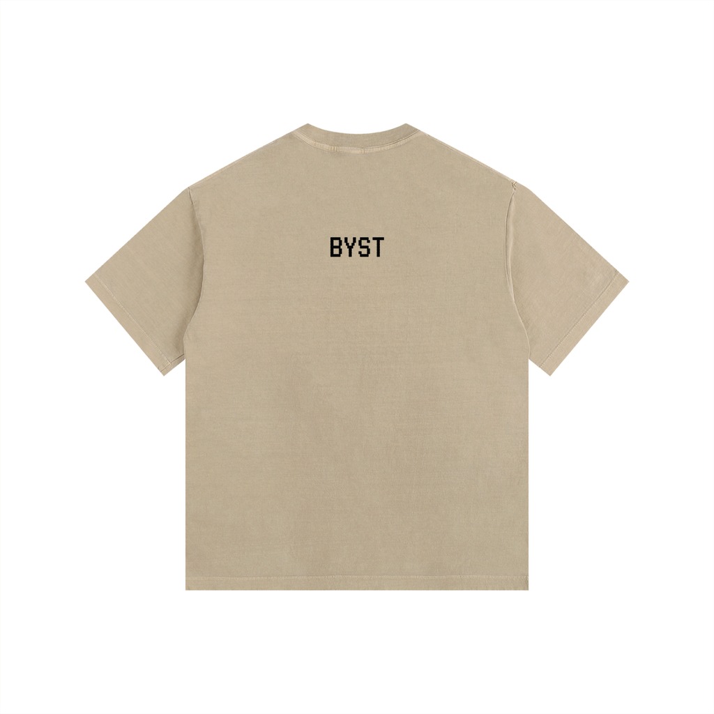 Vintage Washed Oversized Tee- BYST X JESUS IS KING