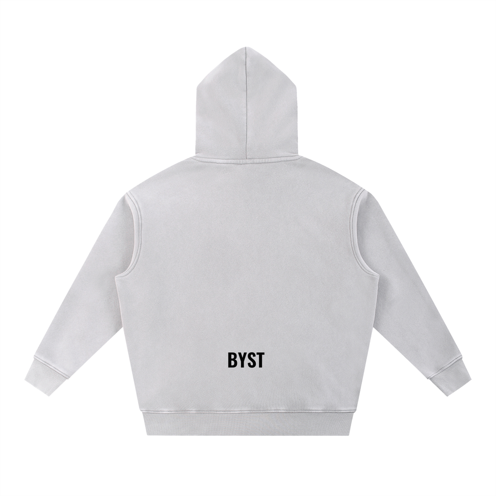 Snow Washed Fleece Oversize Hoodie- BYST X JESUS IS KING