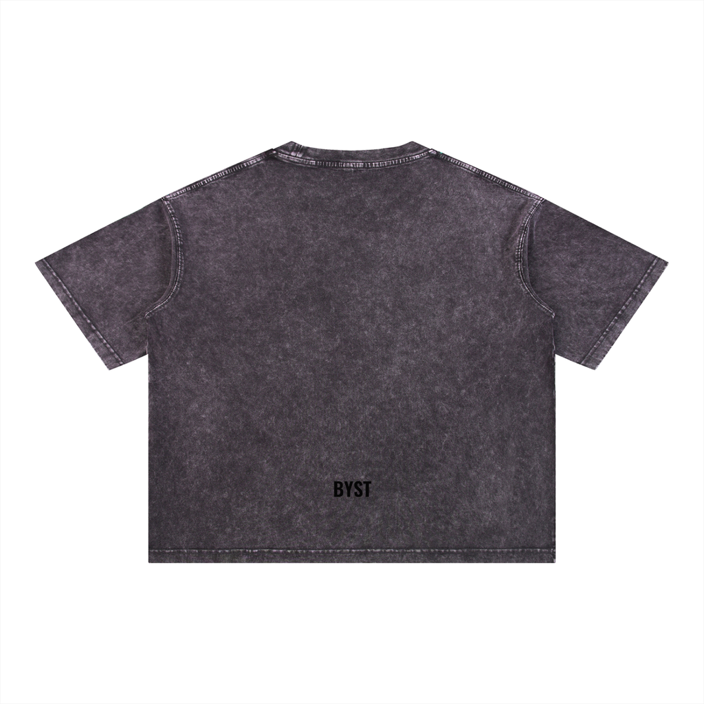 Mineral Washed Tee- BYST X JESUS IS KING