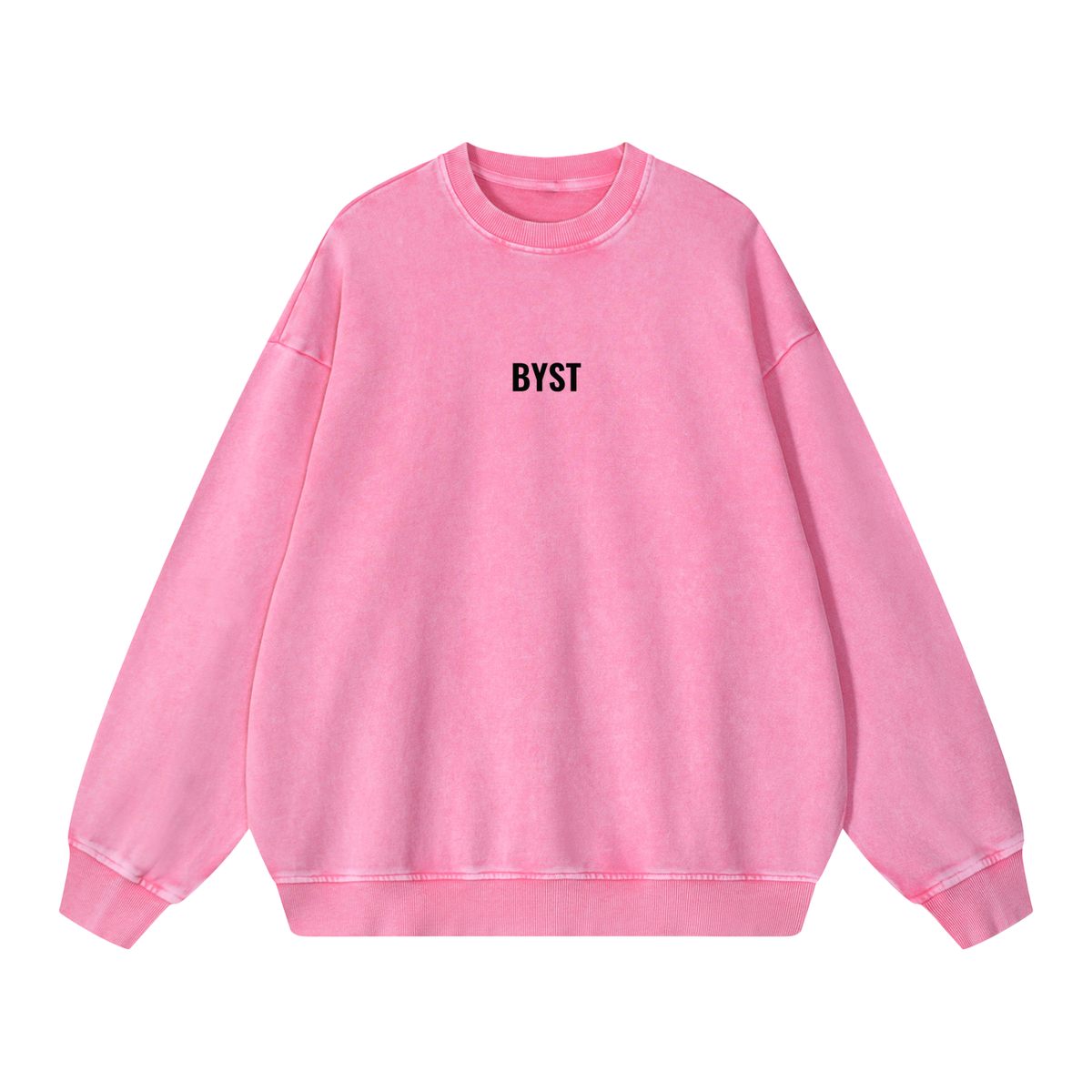 Snow Washed Oversized Sweatshirt- BYST X JESUS IS KING