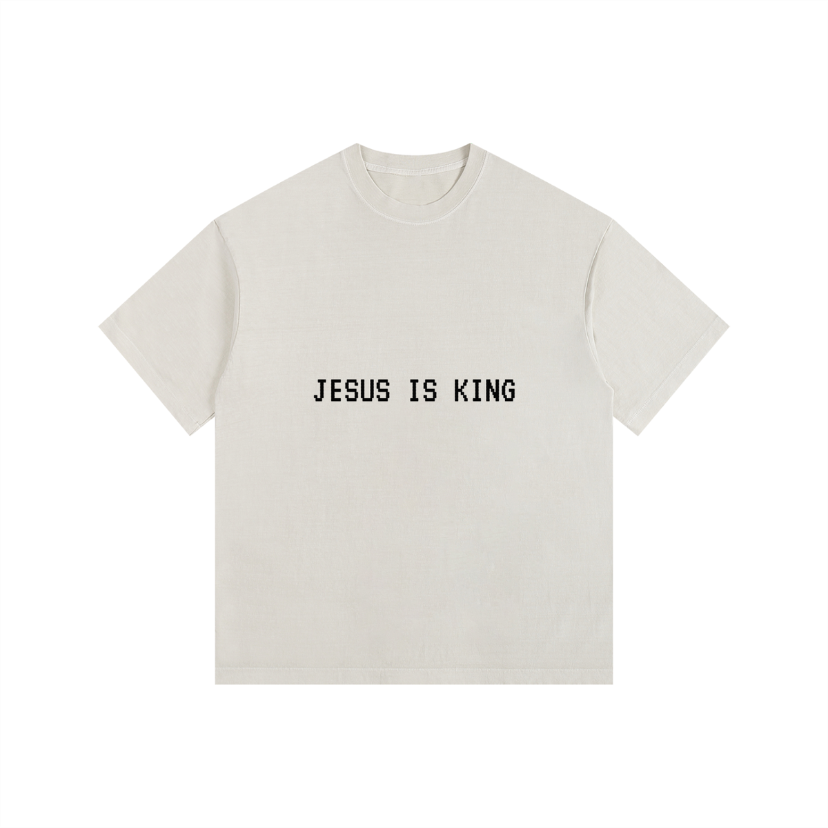 Vintage Washed Oversized Tee- BYST X JESUS IS KING