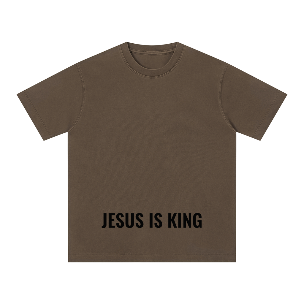 Vintage Washed Boxy Tee- BYST X JESUS IS KING