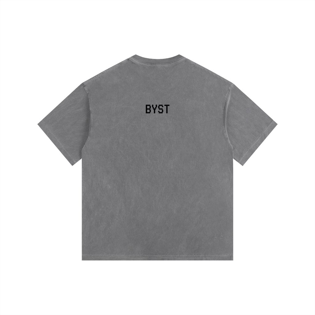 Vintage Washed Oversized Tee- BYST X JESUS IS KING
