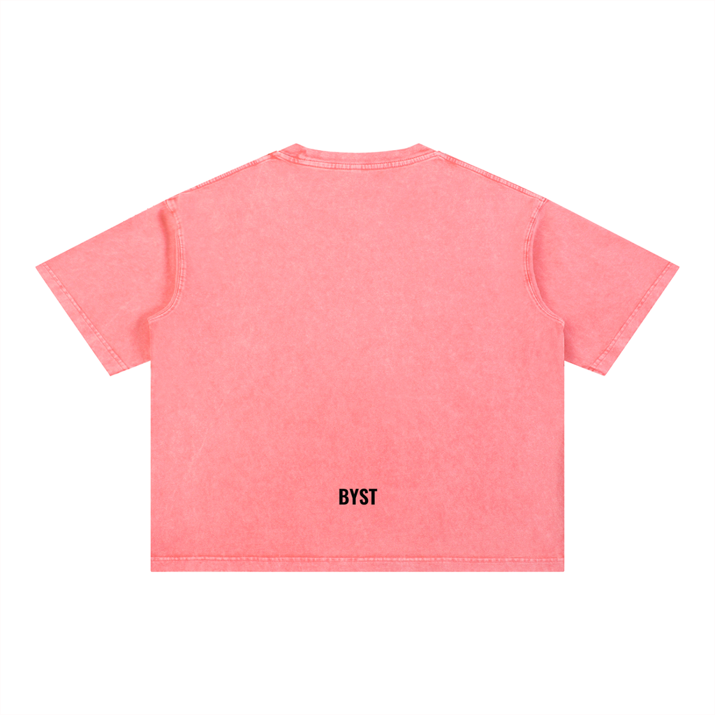 Mineral Washed Tee- BYST X JESUS IS KING