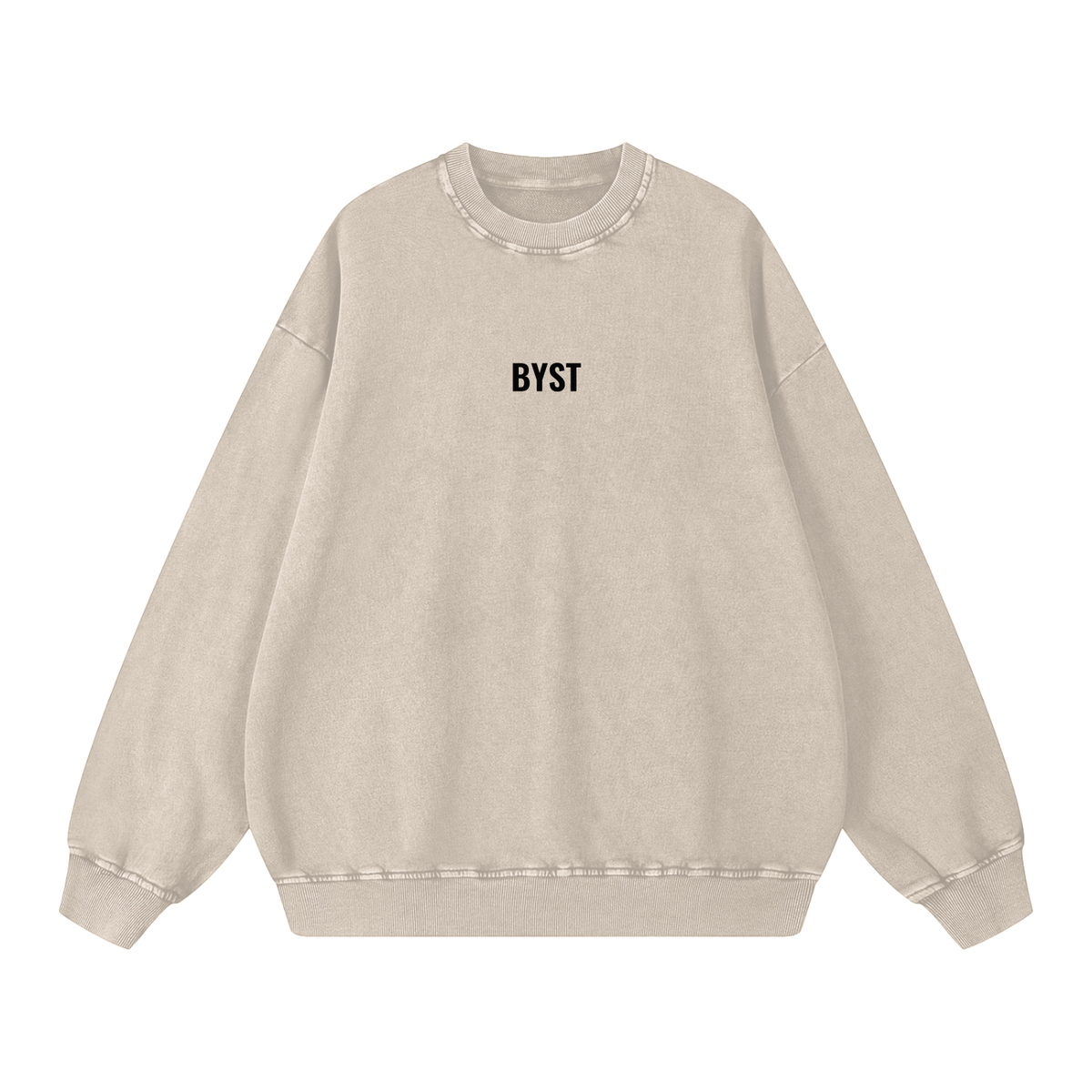 Snow Washed Oversized Sweatshirt- BYST X JESUS IS KING